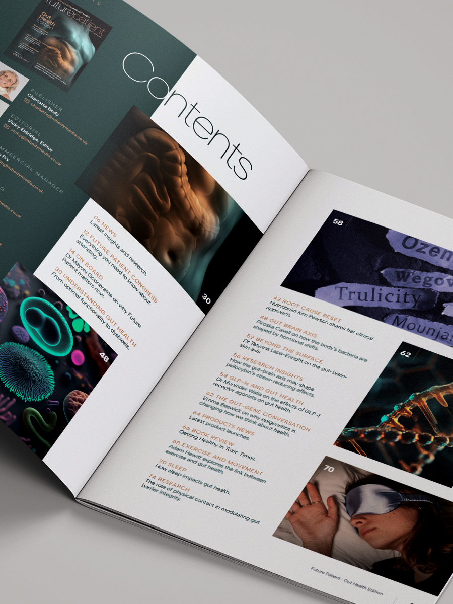 Image of Future Patient magazine contents page